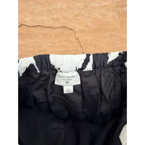 Kate Spade Skirt Womens Small Black White Floral Midi Target Collab Lined - Picture 3 of 4